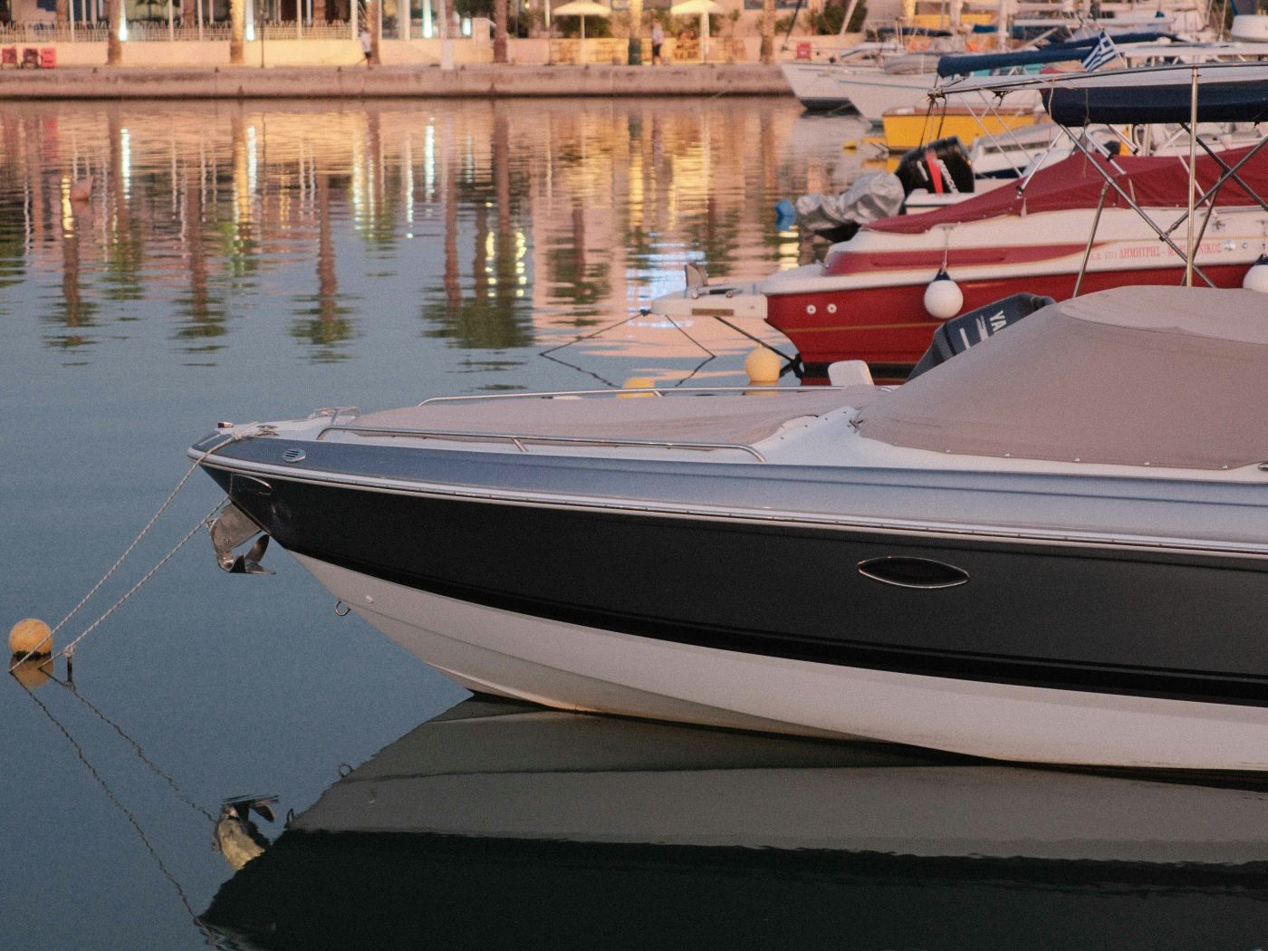 Stainless steel marine hardware in service on a boat
